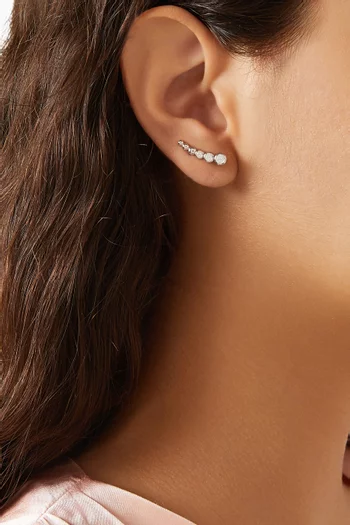 أقراط تنس بتصميم لأعلى الأذن فضة إسترلينية