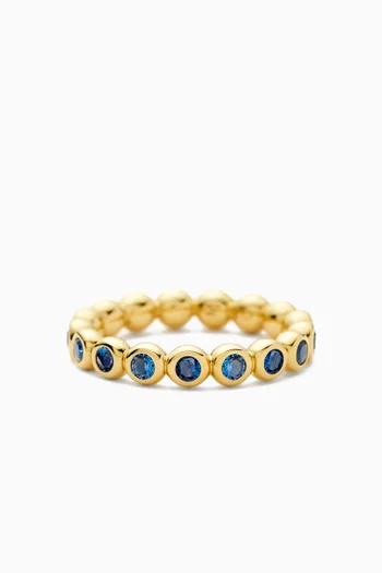 Tennis Eternity Stacking Ring in 18kt Gold-plated Brass