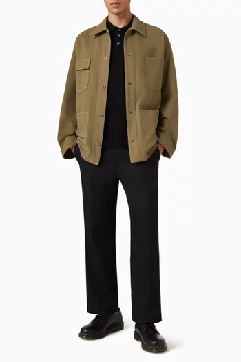 Logo Intarsia Polo Shirt in Cotton