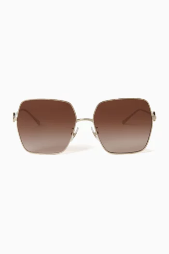 Miller Square Sunglasses in Metal
