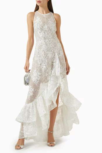 فستان سيسيليا بحافة كشكش