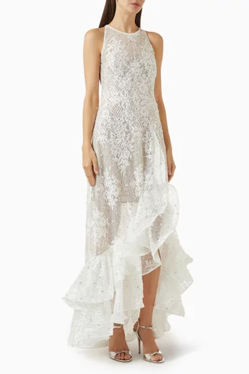 فستان سيسيليا بحافة كشكش