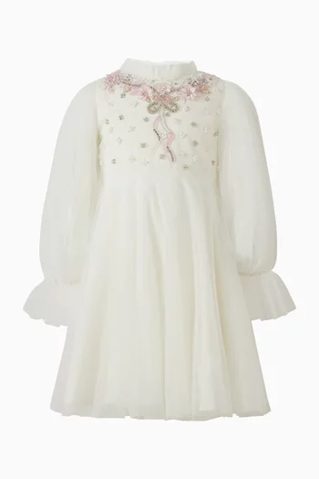 Rosy Ribbons Dress in Tulle