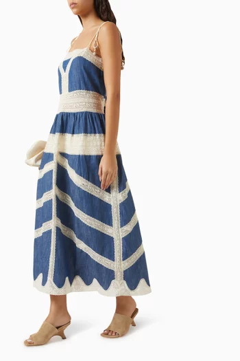 Awaken Slip Dress in Denim