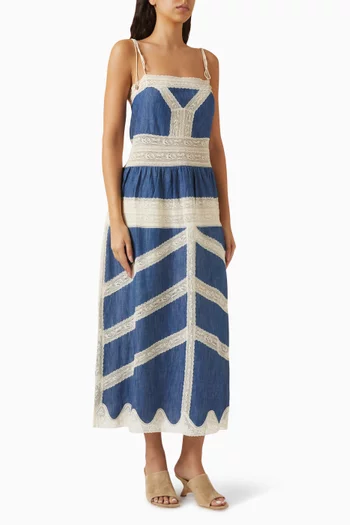 Awaken Slip Dress in Denim