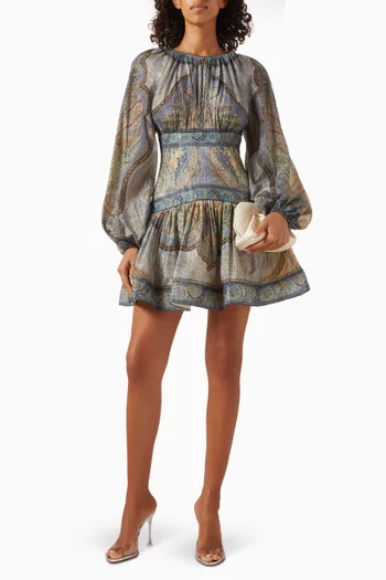 فستان واندرلست قصير مزيج قطن