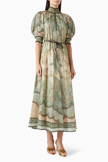 Wanderlust Billow Dress in Silk