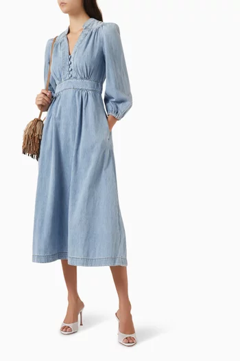 Wanderlust Midi Dress in Denim