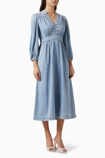 Wanderlust Midi Dress in Denim