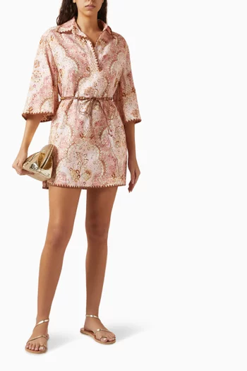 Daylight Tunic Mini Dress in Linen