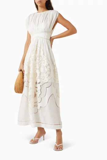 Daylight Waisted Dress in Linen