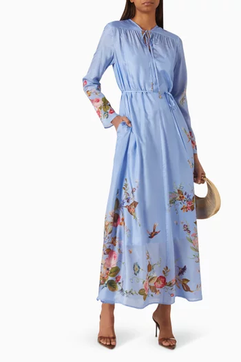 Patience Belted Dress in Silk