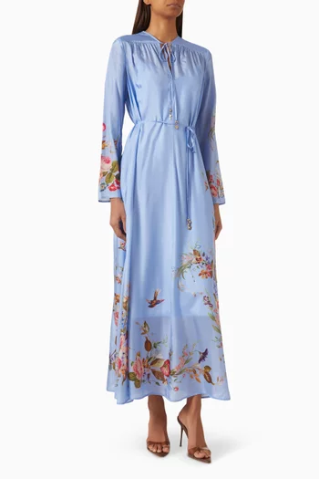 Patience Belted Dress in Silk