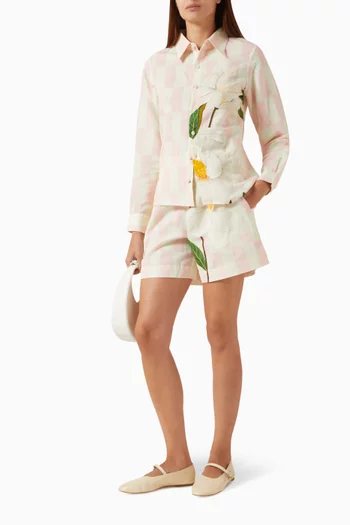 شورت سمر بنقشة مربعات