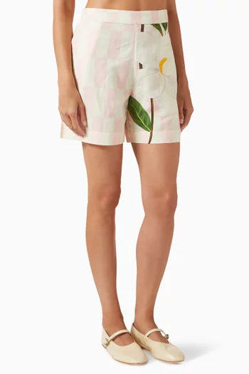 شورت سمر بنقشة مربعات