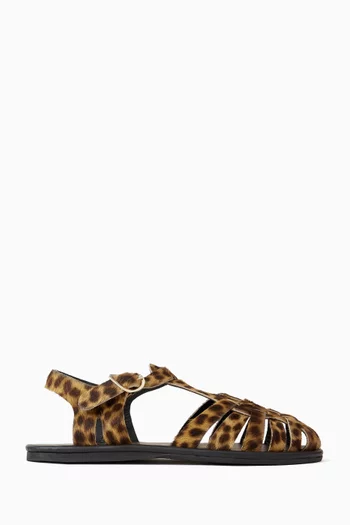 Karina Sandals in Pony Hair Leather