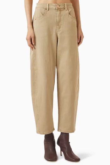 Yaslua Barrel-leg Jeans in Denim