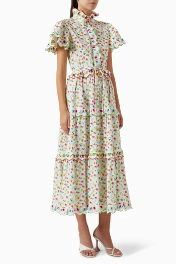 Nebula Midi Dress in Cotton