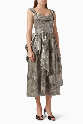 Silvermoon Midi Dress in Viscose Blend