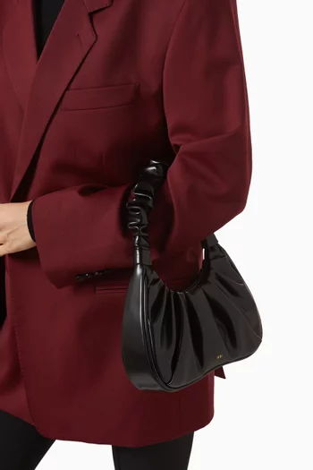 Gabbi Ruched Hobo Shoulder Bag in Vegan Leather