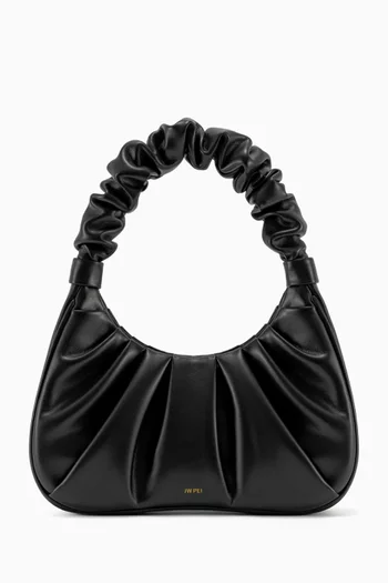 Gabbi Ruched Hobo Shoulder Bag in Vegan Leather