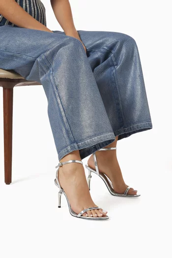 Alivia 95 Sandals in Vegan Metallic Leather