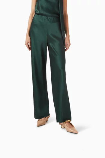 Helena Weave Pierced Mules in Leather