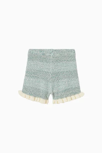 Knitted Shorts in Cotton Blend