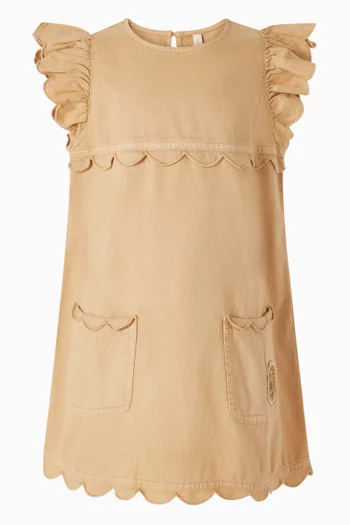 فستان واندرلاست بحواف صدفية  دينم