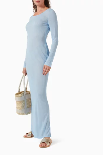 فستان ادا طويل للارتداء فوق ملابس السباحة