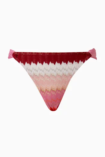 High Waist Fanned Bikini Briefs