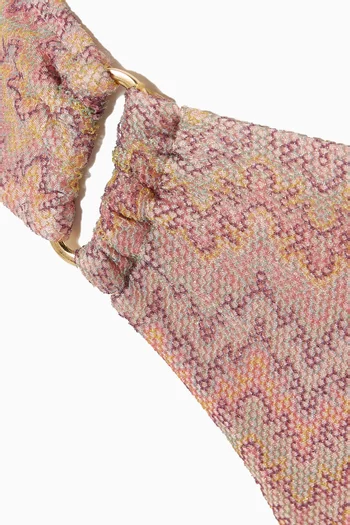 قطعة بيكيني سفلية بحلي معدنية