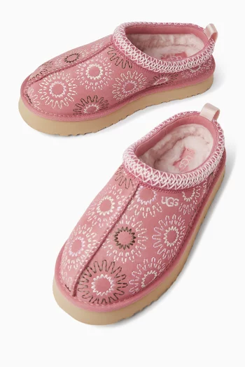 حذاء مفتوح تاز بتصميم بحياكة على شكل أشعة شمس شمواه