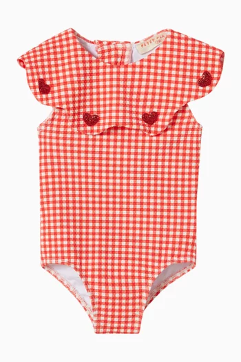 لباس سباحة قطعة واحدة بتصميم بتلات زهور