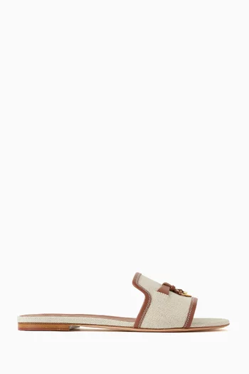 Summer Charms Flat Sandals in Canvas