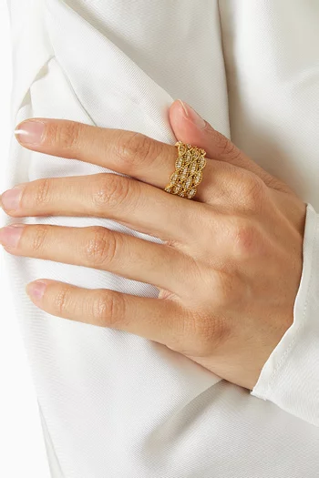 خاتم رافي نوفا نحاس مطلي ذهب عيار 24