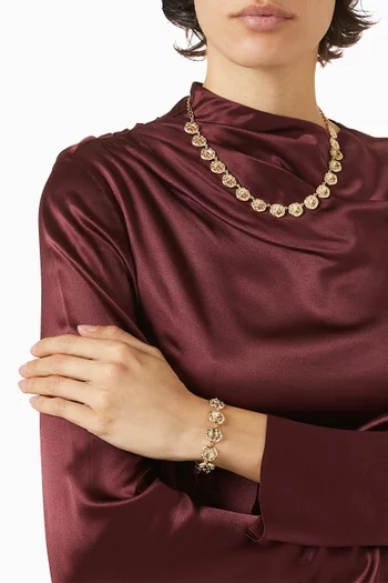 قلادة اورورا داست معدن مطلي ذهب عيار 18‏