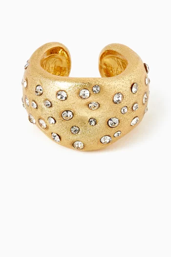 قرط محيط بالأذن اورورا داست معدن مطلي ذهب عيار 18‏