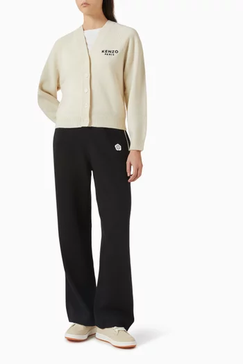 Boke Flower Embroidered Cardigan in Wool