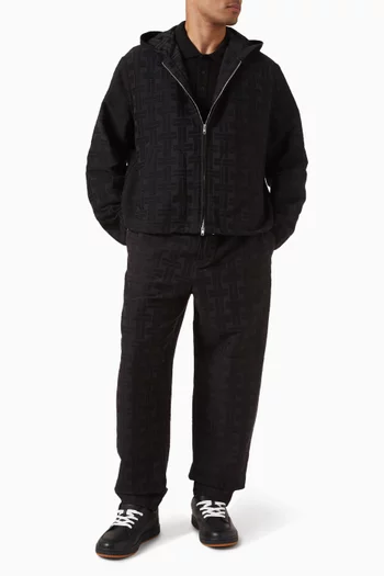 قميص بنمط جاكيت وغطاء رأس ونقشة قماش منسوج قطن