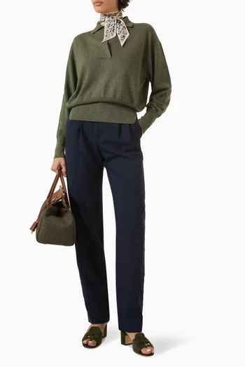 تي شيرت بولو منسوج من كشمير