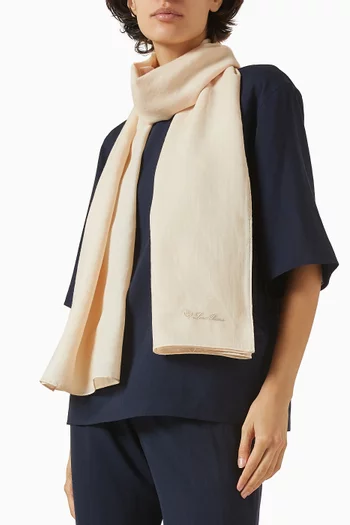 وشاح بنقشة شعار الماركة حرير وصوف