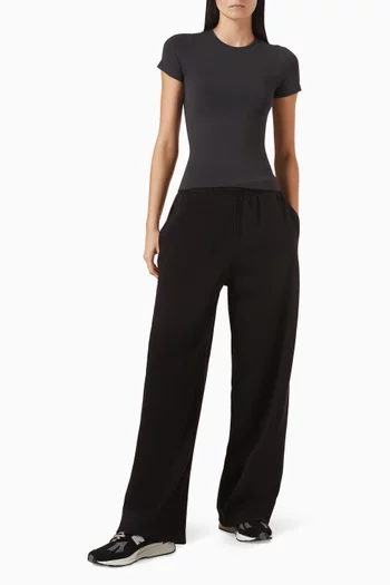 بنطال بوكسر بشعار الماركة بملمس بارز صوف قطني