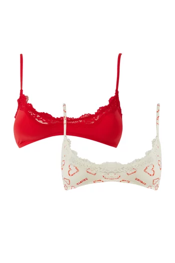 Fits Everybody Lace Scoop Bralette, Set of 2