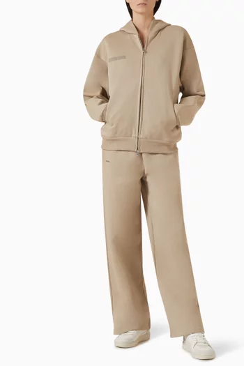 كنزة بغطاء للرأس 365‏ بسحّاب قطن ثقيل الوزن