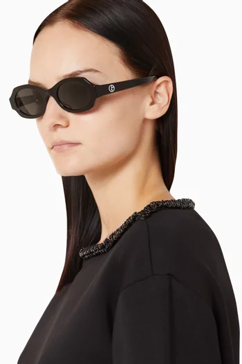 Oval Sunglasses in Acetate