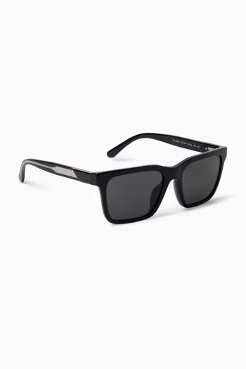 D-frame Sunglasses in Plastic