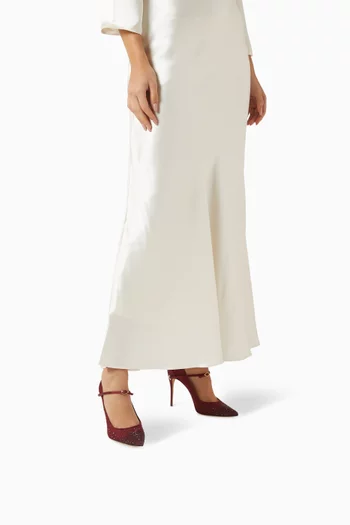 Lorenzo 105 Crystal Pumps in Mesh & Satin