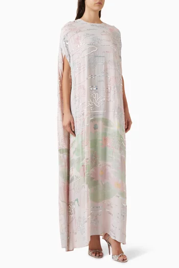 فستان اليونور مزين بتطريزات