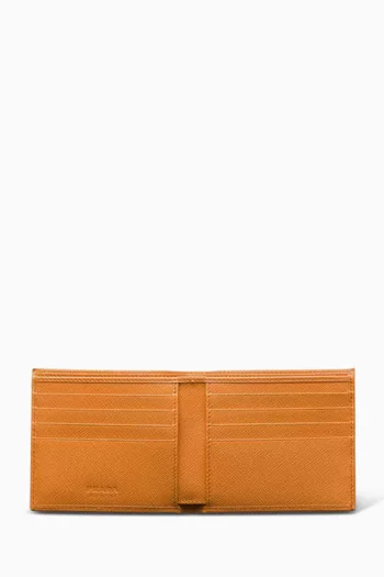 Logo Wallet in Saffiano Leather